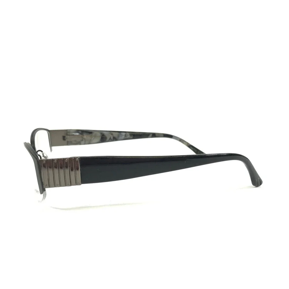 Dana Buchman Eyeglasses Frames Arisia BK Black Rectangle Half Rim 52-18-135